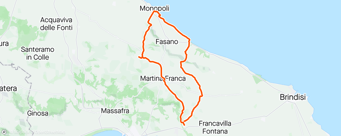 Map of the activity, Tour of #maremonti 💙🏡