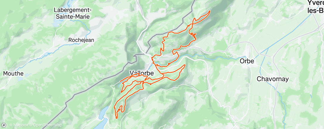 Map of the activity, Première sortie avec mon maillot de champion suisse 🇨🇭🥰 sur un parcours VTT de rêve #jurabikemarathon