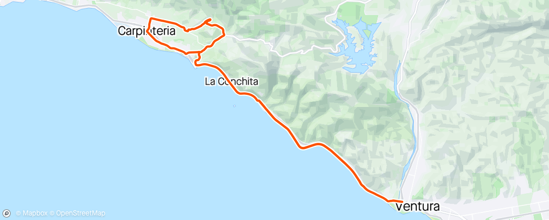 Map of the activity, CVC Beach Cruise