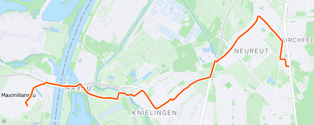Map of the activity, Radfahren