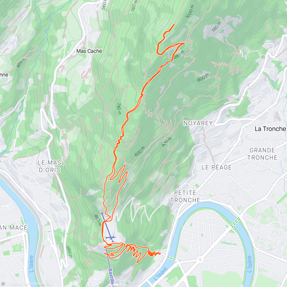 Mappa dell'attività Mont rachais dans la boue