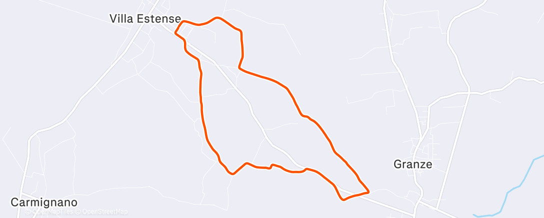 Map of the activity, Corsa pomeridiana