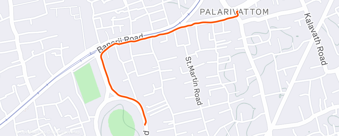 Map of the activity, Morning Run