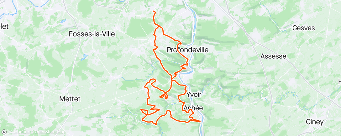 Map of the activity, Vélo