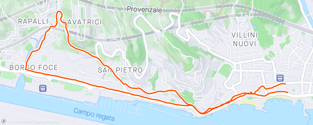 Map of the activity, Lunch Run Easy🏃🤙💪