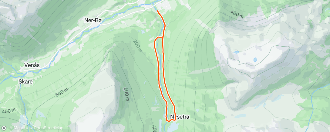 Map of the activity, Afternoon Trail Run