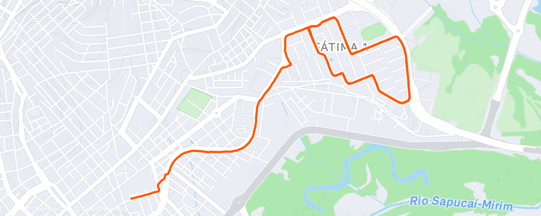 Map of the activity, Pouso Alegre