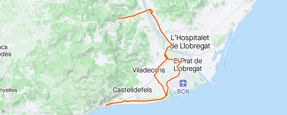 Mapa de la actividad (Bicicleta por la mañana)