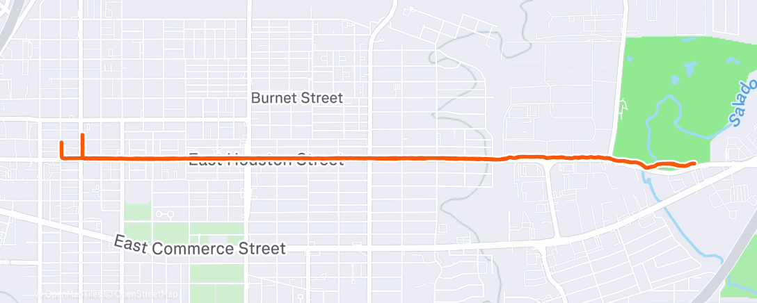 Map of the activity, Morning Run