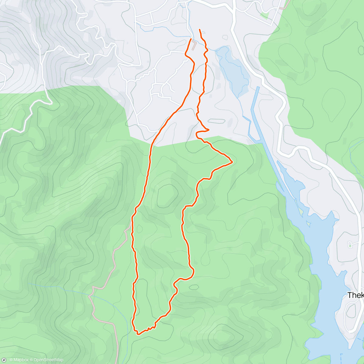 Map of the activity, Trekking door oerwoud, olifanten, buffels en apen onderweg