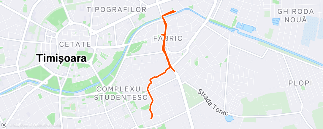 Map of the activity, Morning Walk