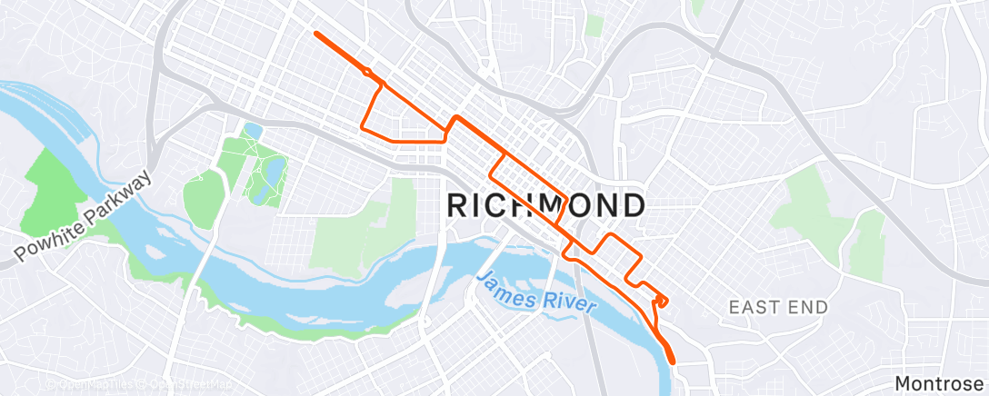 Map of the activity, Zwift - 2015 Worlds Course in Richmond