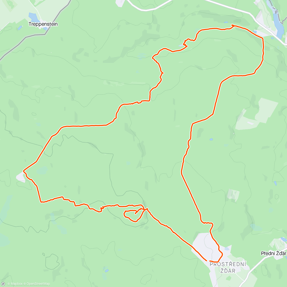 Map of the activity, Schovat se pred vedrem do lesa