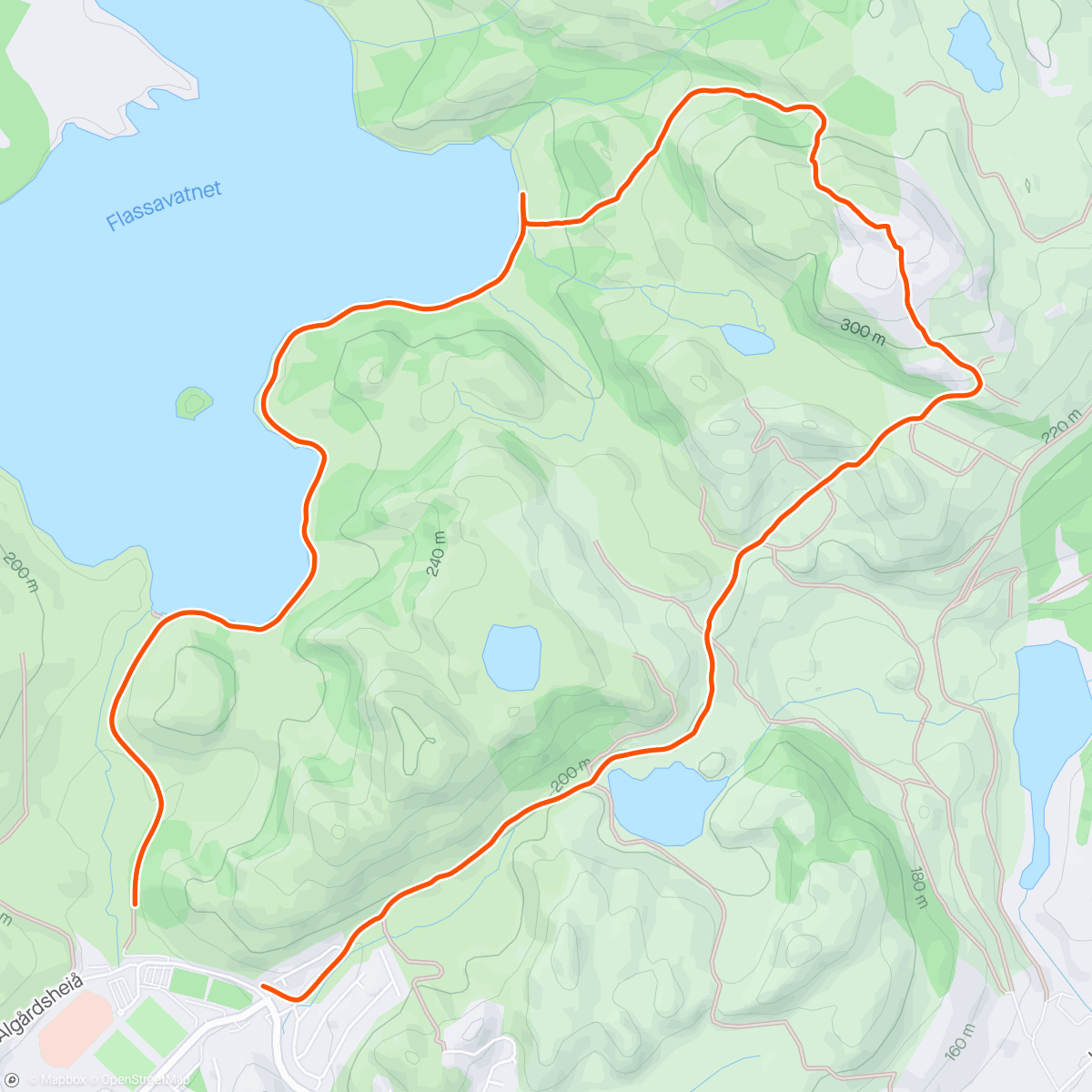 Map of the activity, Håfjell
