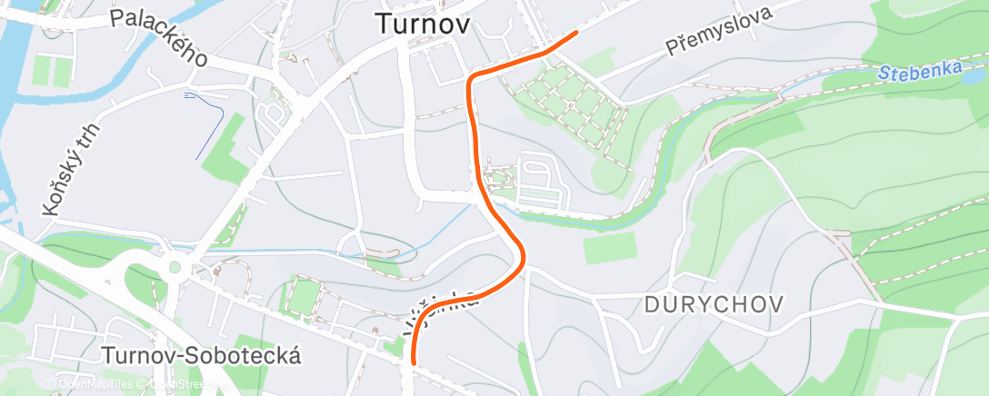 Map of the activity, Lunch Run