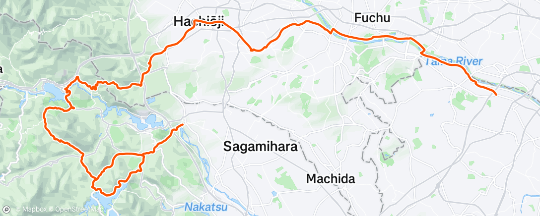 Map of the activity, 大垂水→TRYCLE宮ヶ瀬