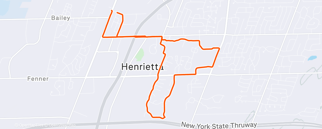 Map of the activity, Morning Run