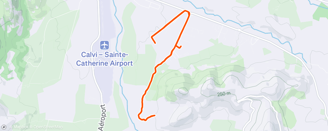 Map of the activity, Course à pied