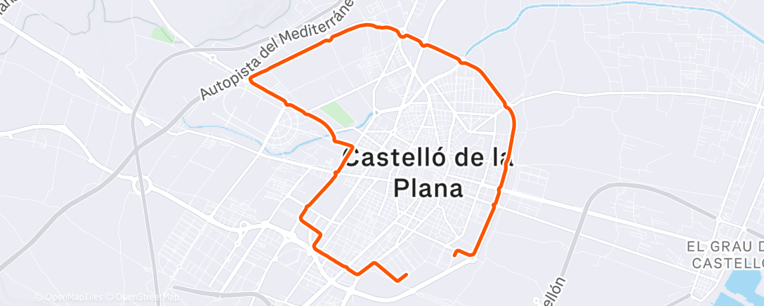 Карта физической активности (Carrera de mañana)