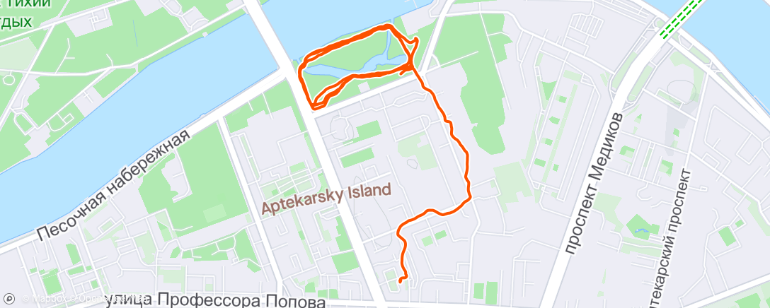 Mappa dell'attività Ночная ходьба