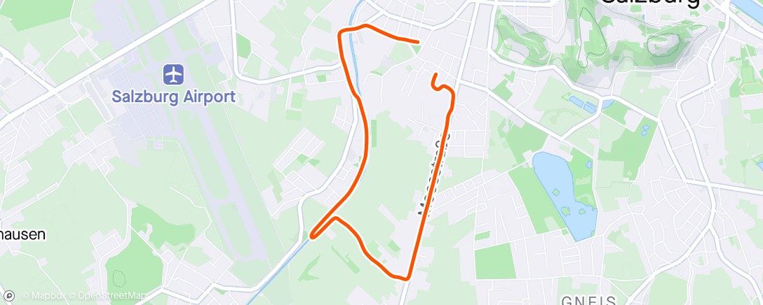 Map of the activity, Lauf am Morgen