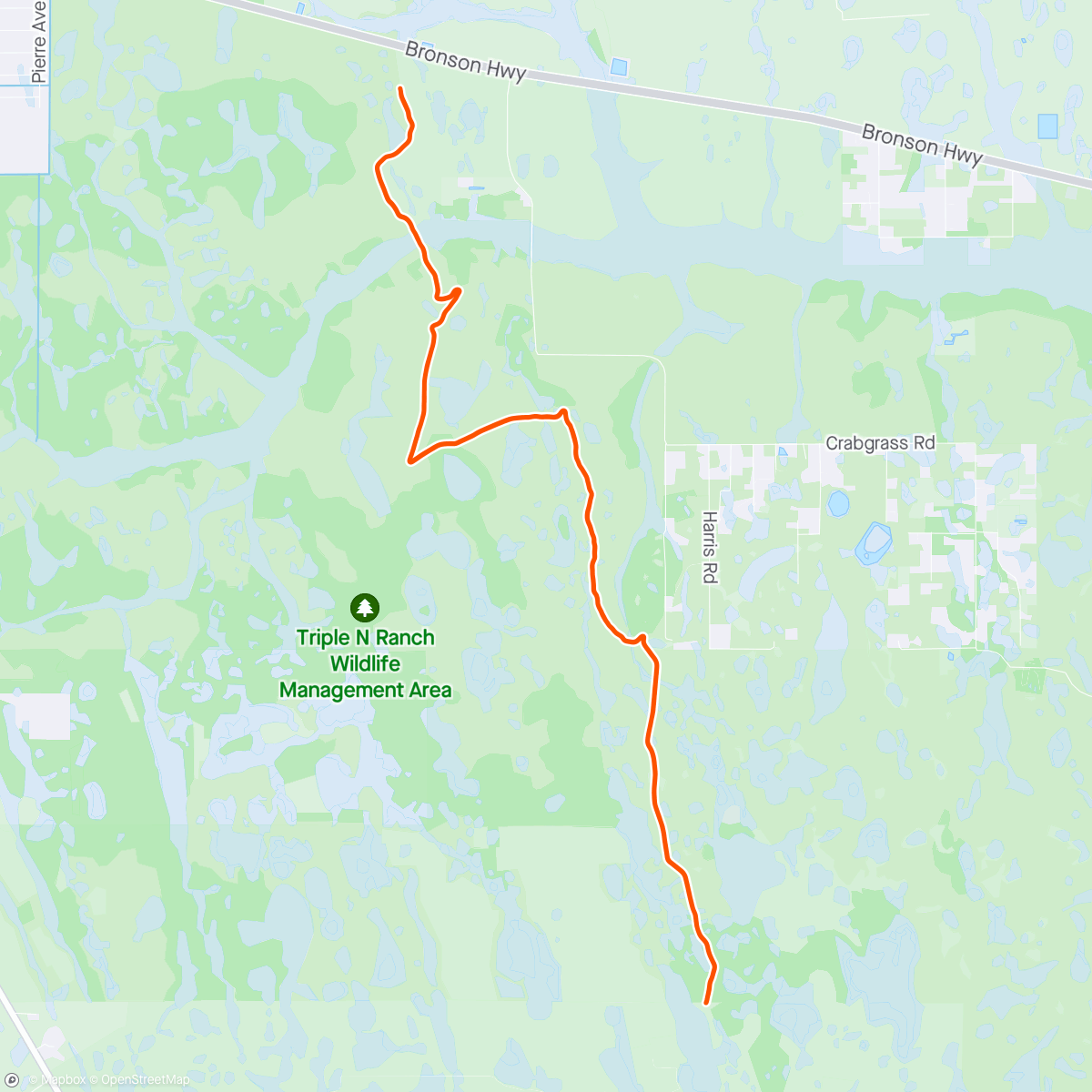 Map of the activity, MTB Gravel Triple N Ranch at night w/ BrianT Maria Avery