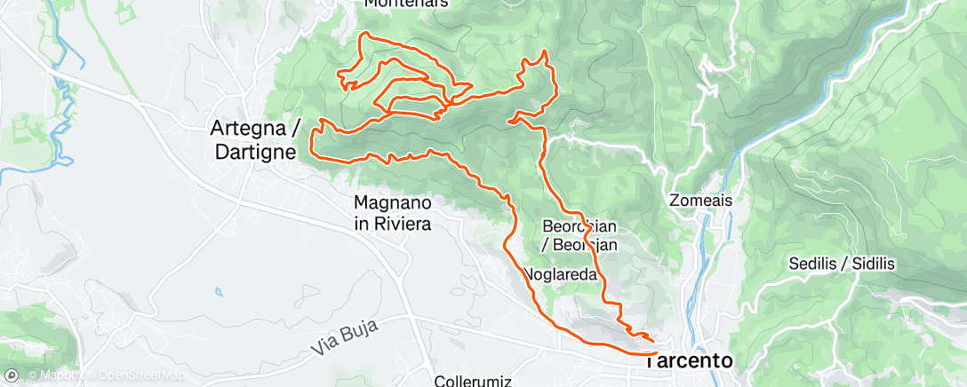 Карта физической активности (Lanciarsi dai guadi del Faeit: fatto ✅)