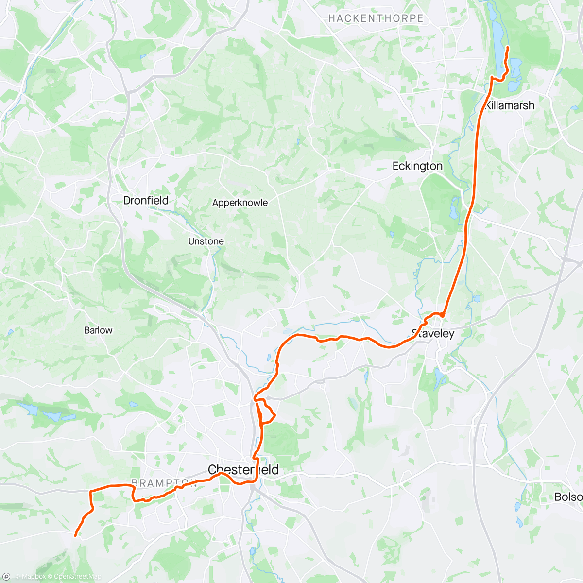 Map of the activity, To park run