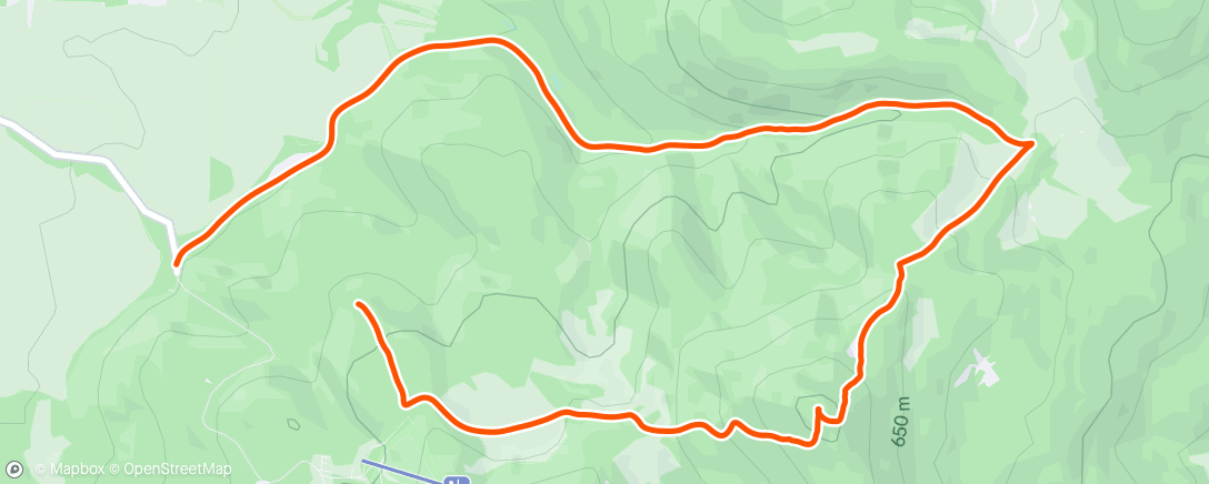 Map of the activity, Lunch Hike