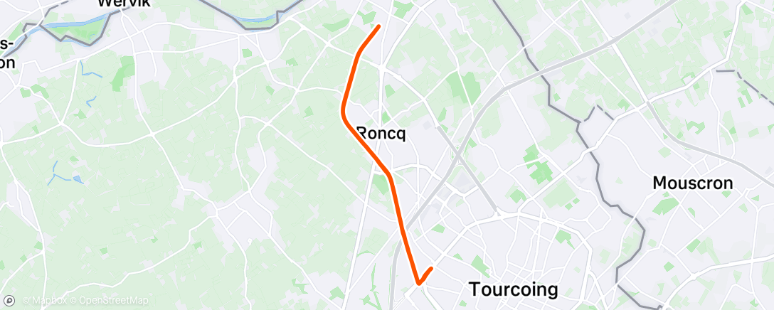 Map of the activity, Echfft/frac :3km (4.29) récup 1km, 2km(4.39)/ retour au calme
..ou comment passer à côté de sa séance...😅😅 Pas de jus ce matin...