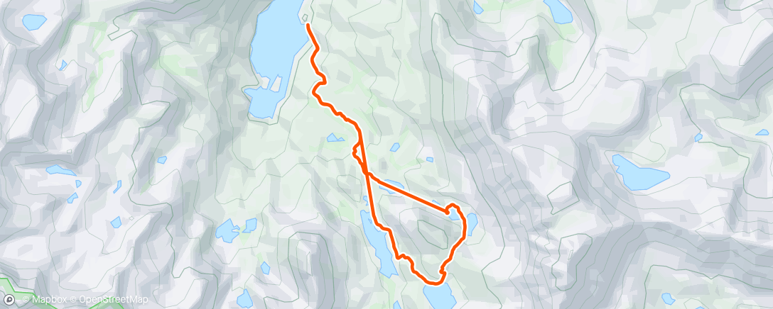 Map of the activity, Chocolate Lakes Loop