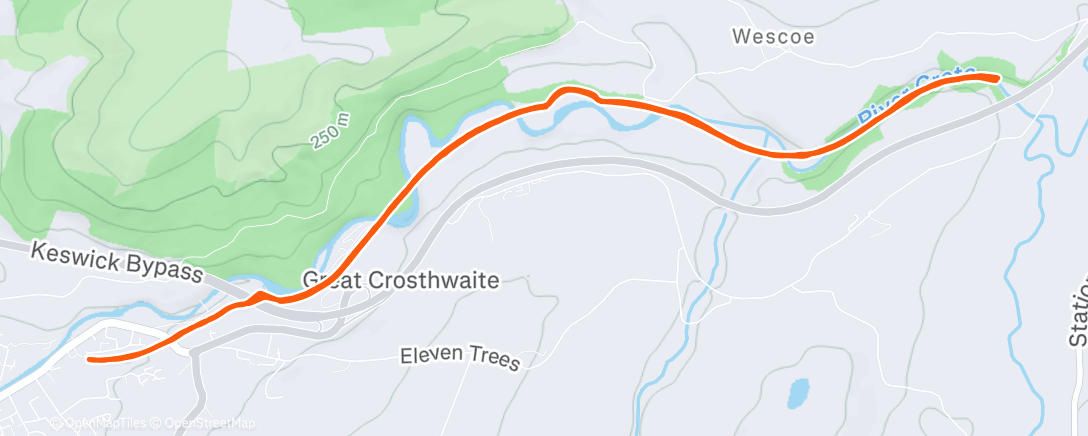 Map of the activity, 10 x 1k