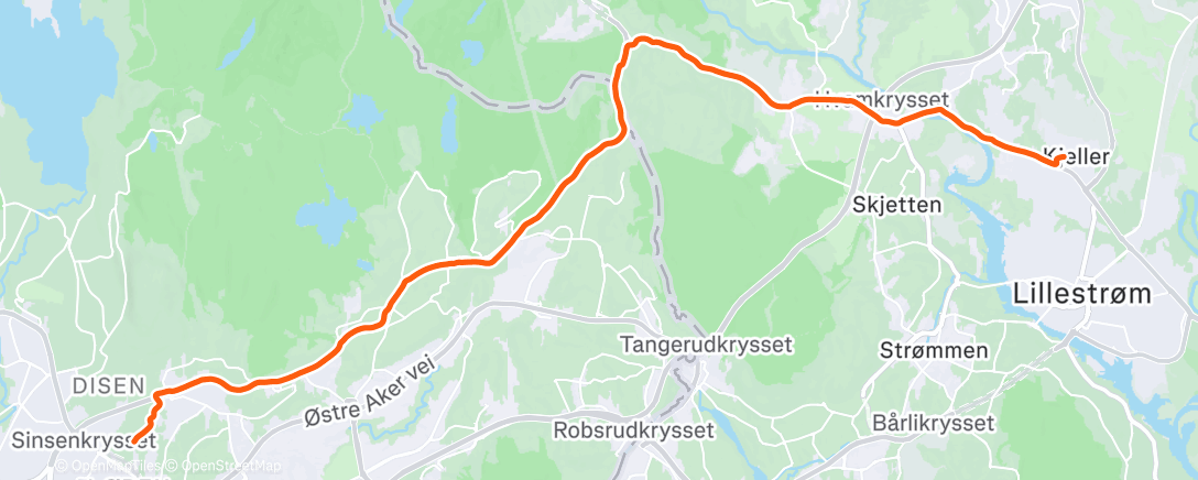 Map of the activity, Afternoon Ride