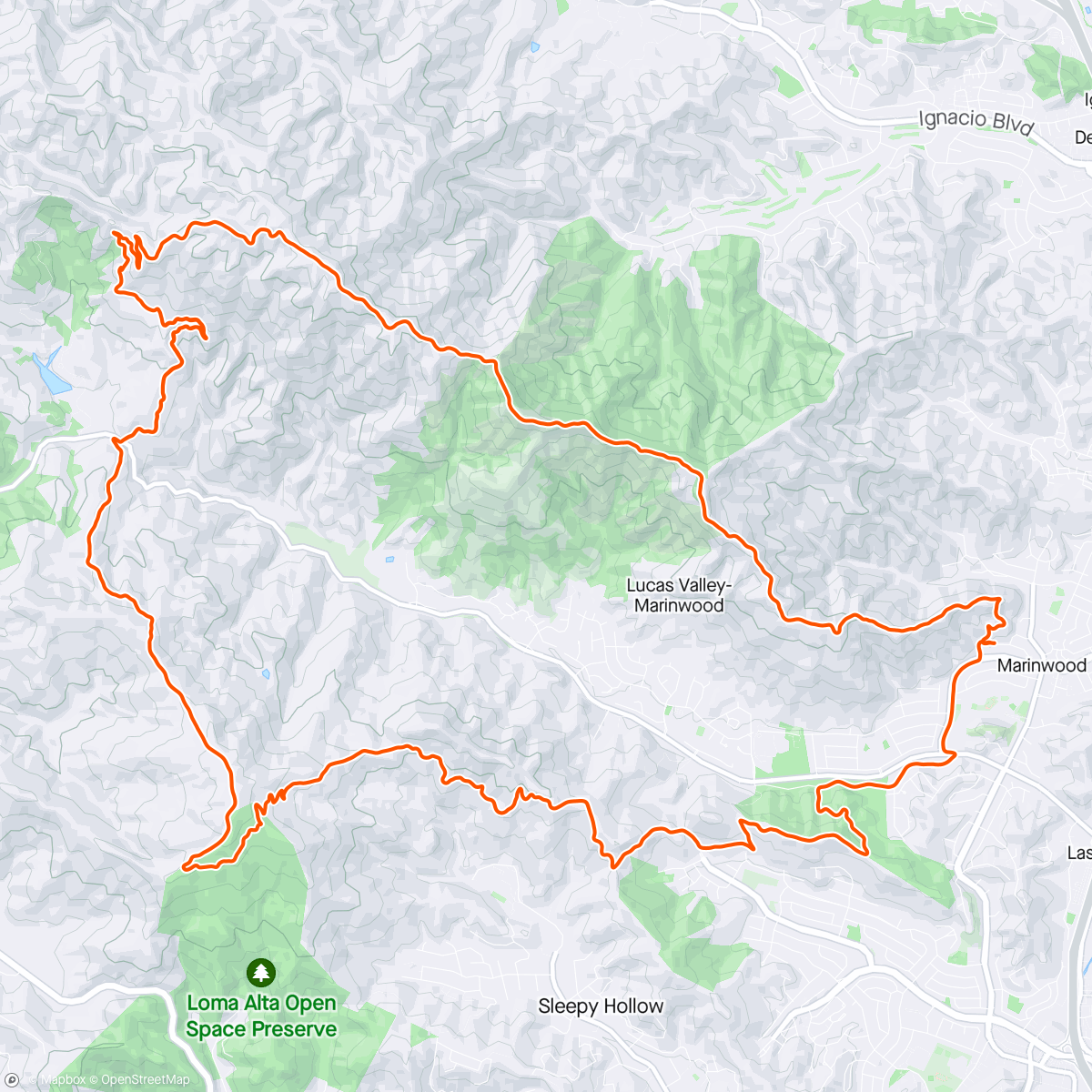 Map of the activity, Big Alta loop