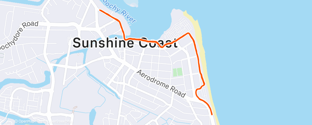 Map of the activity, Morning Run