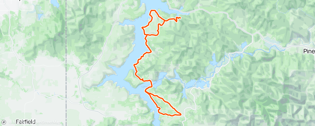 Mapa da atividade, Lake Coeur d’Alene 100k