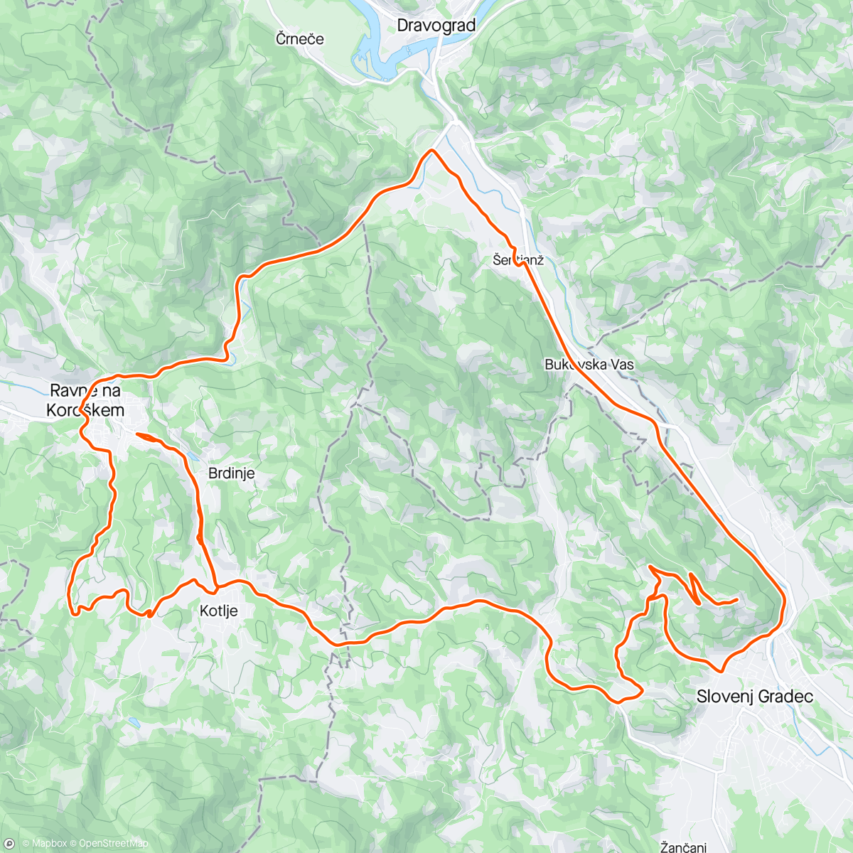 アクティビティ「Col de Rahtelćić 😊」の地図