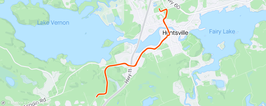 Map of the activity, Last semi long run before marathon