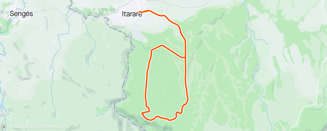Mapa da atividade, Pedalada em gravel bike matinal