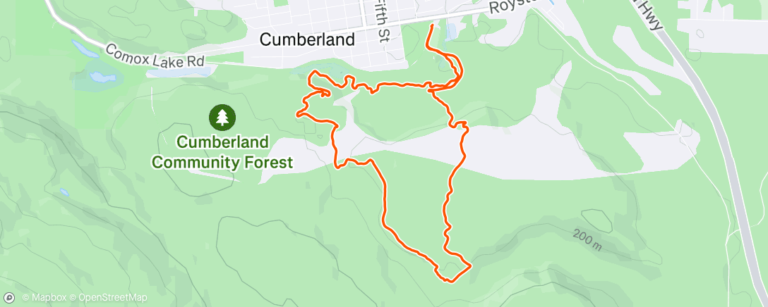 Map of the activity, Relaxed Cumberland Sunshine