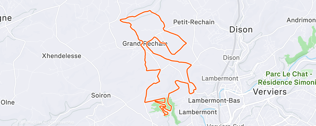 Карта физической активности (Morning Trail Run)