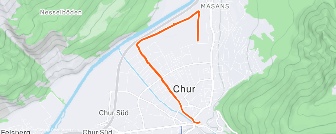 Map of the activity, 20x 1‘1‘  Over/Unders (106-8% MLSS - LT1)
