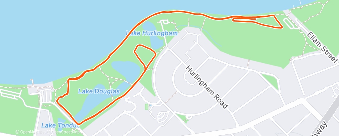 Map of the activity, Morning Run