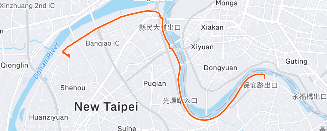 Map of the activity, 午後騎乘