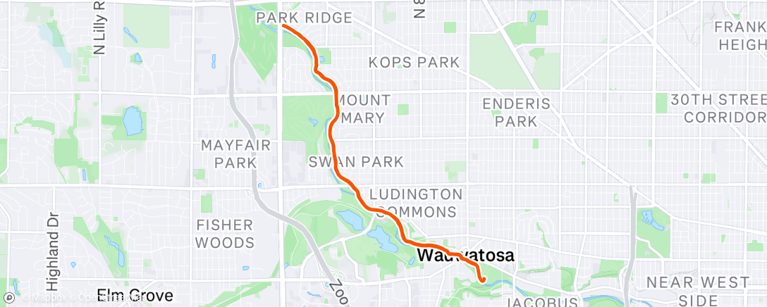 Map of the activity, Endurance-Dad Day Edition