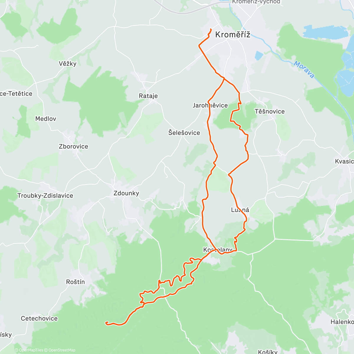 Map of the activity, Na Brdo s Dášou 😜