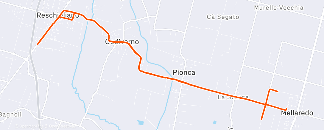 Map of the activity, Morning Run