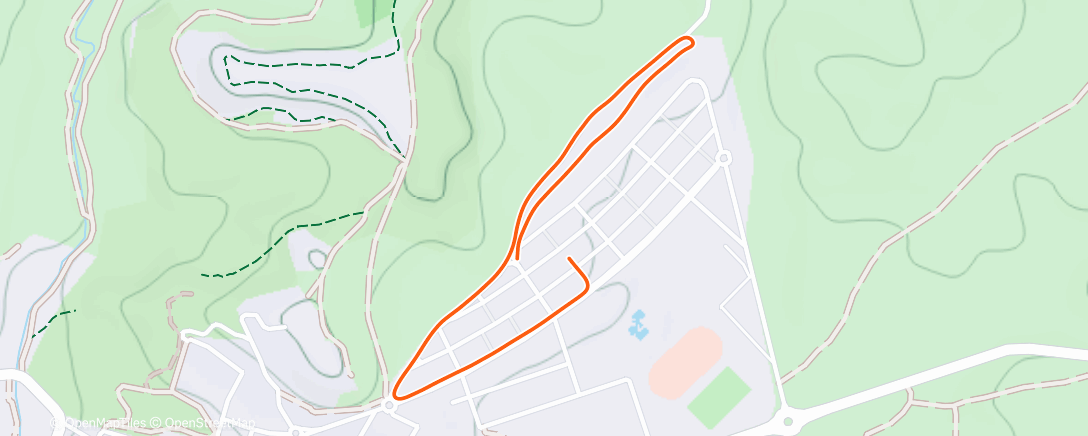 Map of the activity, Run 1