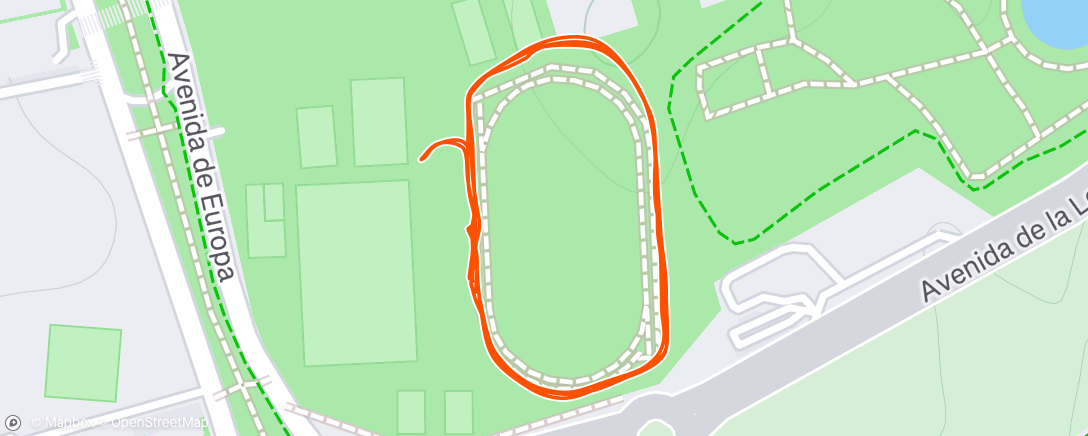 Map of the activity, Carrera nocturna