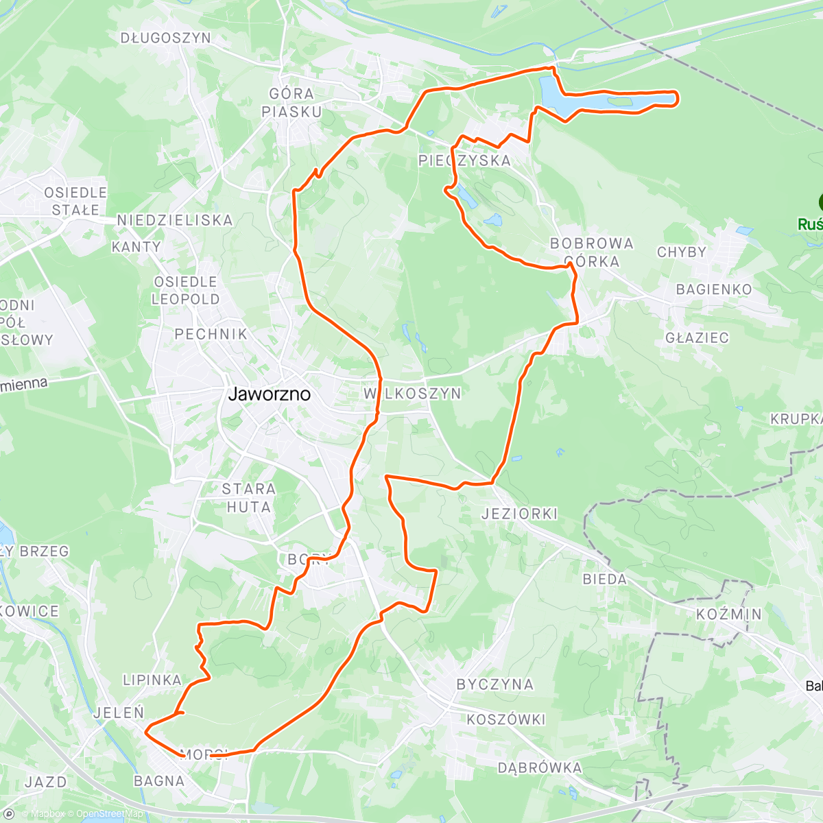 Map of the activity, Sobotnią przejażdżka